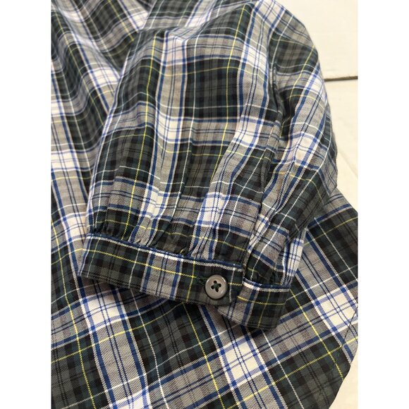 J. Crew Womens embellished beadwork button up, tartan plaid, long sleeve shirt. - Picture 8 of 12